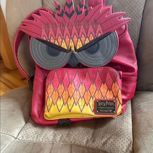 Loungefly Red and Yellow Owl Backpack